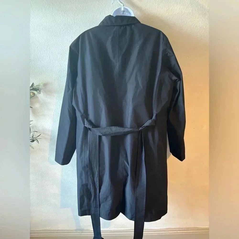 Lands' End Black Trench Coat - Picture 8 of 11